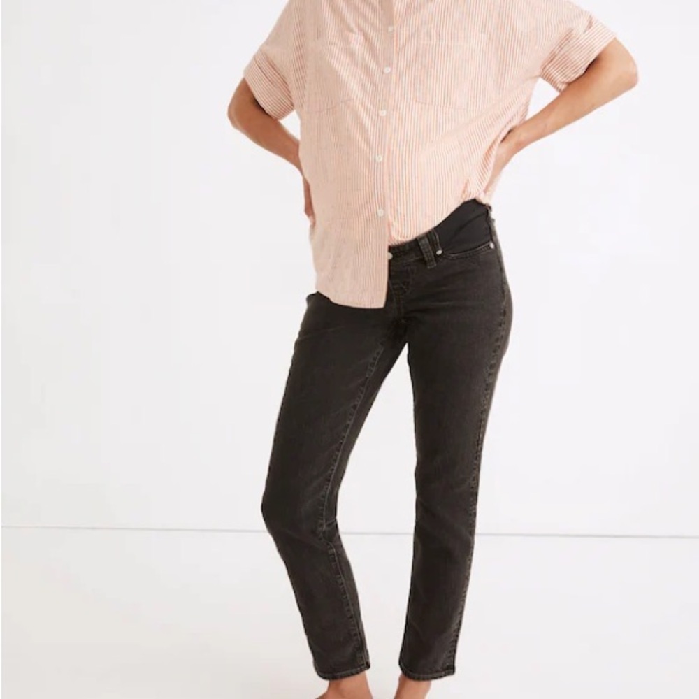 Maternity Side-Panel Perfect Vintage Jeans in Lunar Wash 28